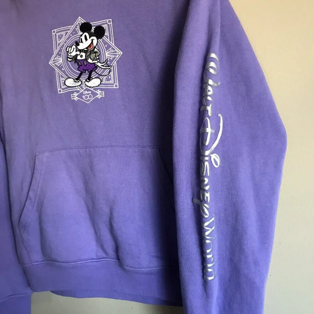 Walt Disney World 100years Mickey‎ and Friends Embroidered Hoodie Youth Size 13